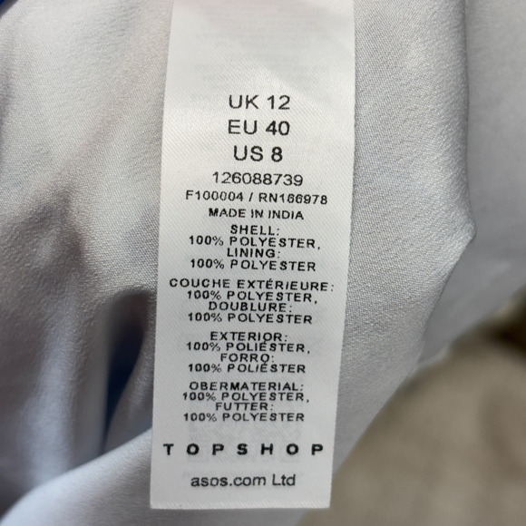 Top Shop Chiffon Baby Doll Watercolor Boho Chic Maxi Dress Size 8 Wedding Event - Picture 10 of 10